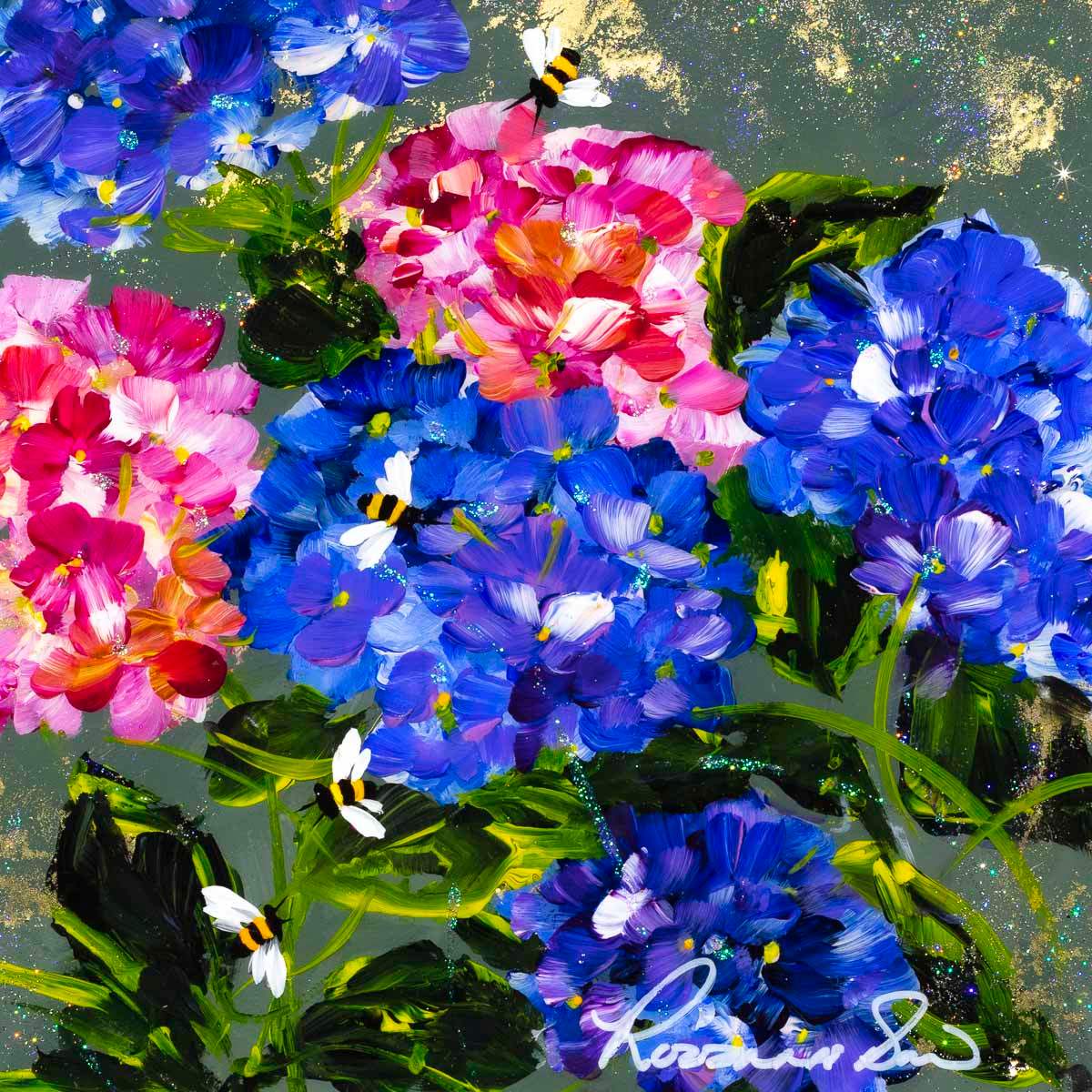 Hydrangeas - Original - SOLD by artist Rozanne Bell - Wyecliffe Galleries