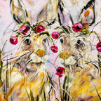 I'll Bring You Flowers - Original - SOLD by artist Rozanne Bell - Wyecliffe Galleries