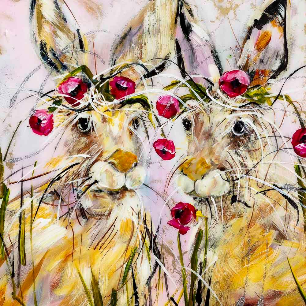 I'll Bring You Flowers - Original - SOLD by artist Rozanne Bell - Wyecliffe Galleries