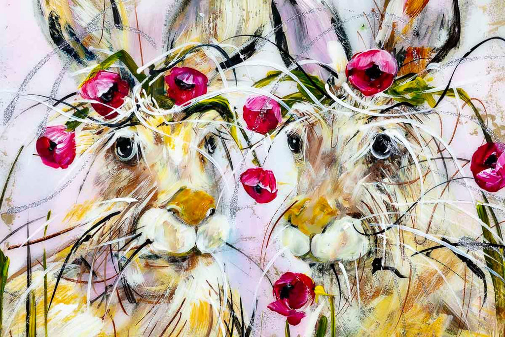 I'll Bring You Flowers - Original - SOLD by artist Rozanne Bell - Wyecliffe Galleries