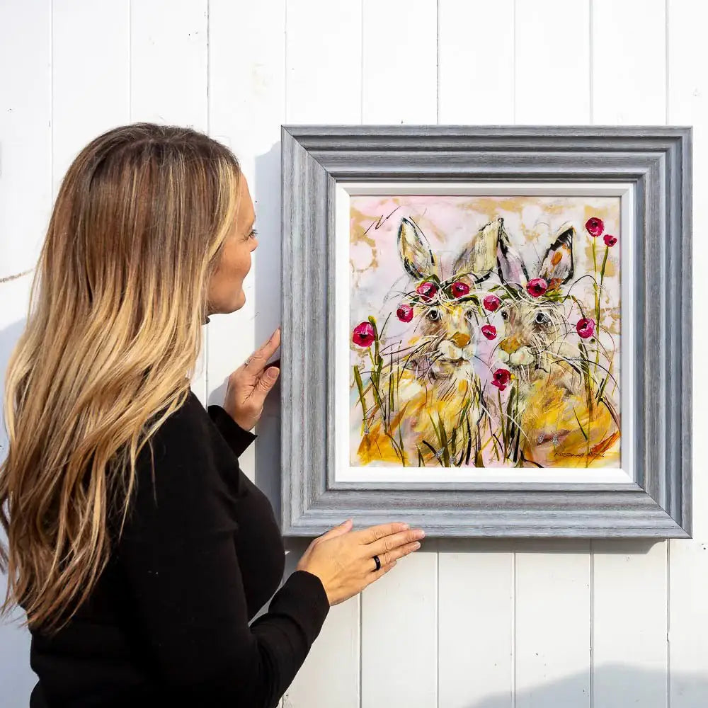 I'll Bring You Flowers - Original - SOLD by artist Rozanne Bell - Wyecliffe Galleries