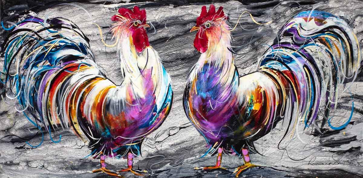 I'm Watching You - Original - SOLD by artist Rozanne Bell - Wyecliffe Galleries