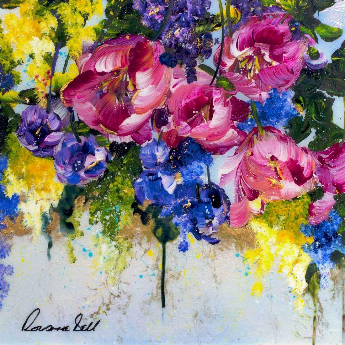 In Bloom I - Original - SOLD by artist Rozanne Bell - Wyecliffe Galleries