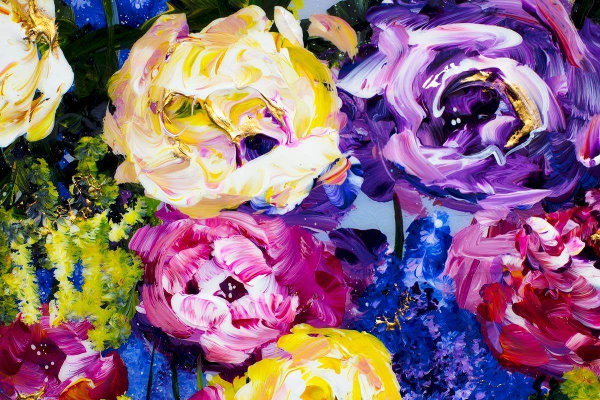 In Bloom II - Original - SOLD by artist Rozanne Bell - Wyecliffe Galleries