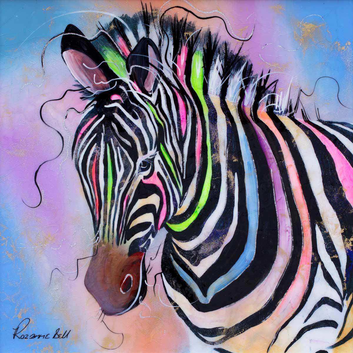 In Living Colour - Original - SOLD by artist Rozanne Bell - Wyecliffe Galleries