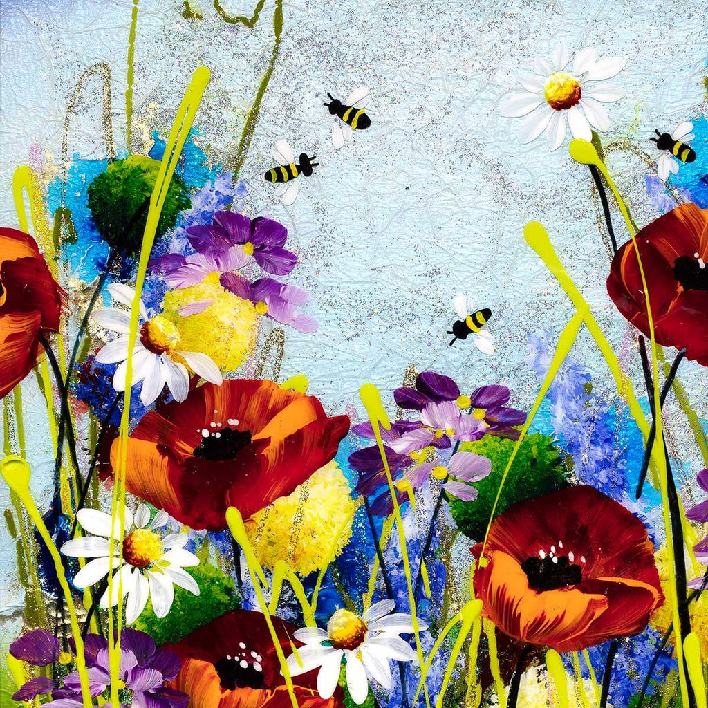 In The Meadow I - Original - SOLD by artist Rozanne Bell - Wyecliffe Galleries