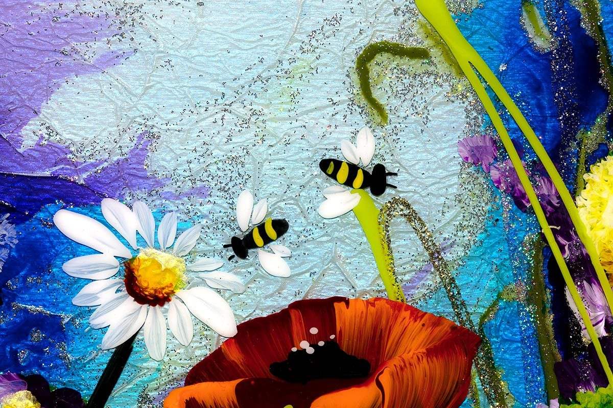 In The Meadow II - Original - SOLD by artist Rozanne Bell - Wyecliffe Galleries