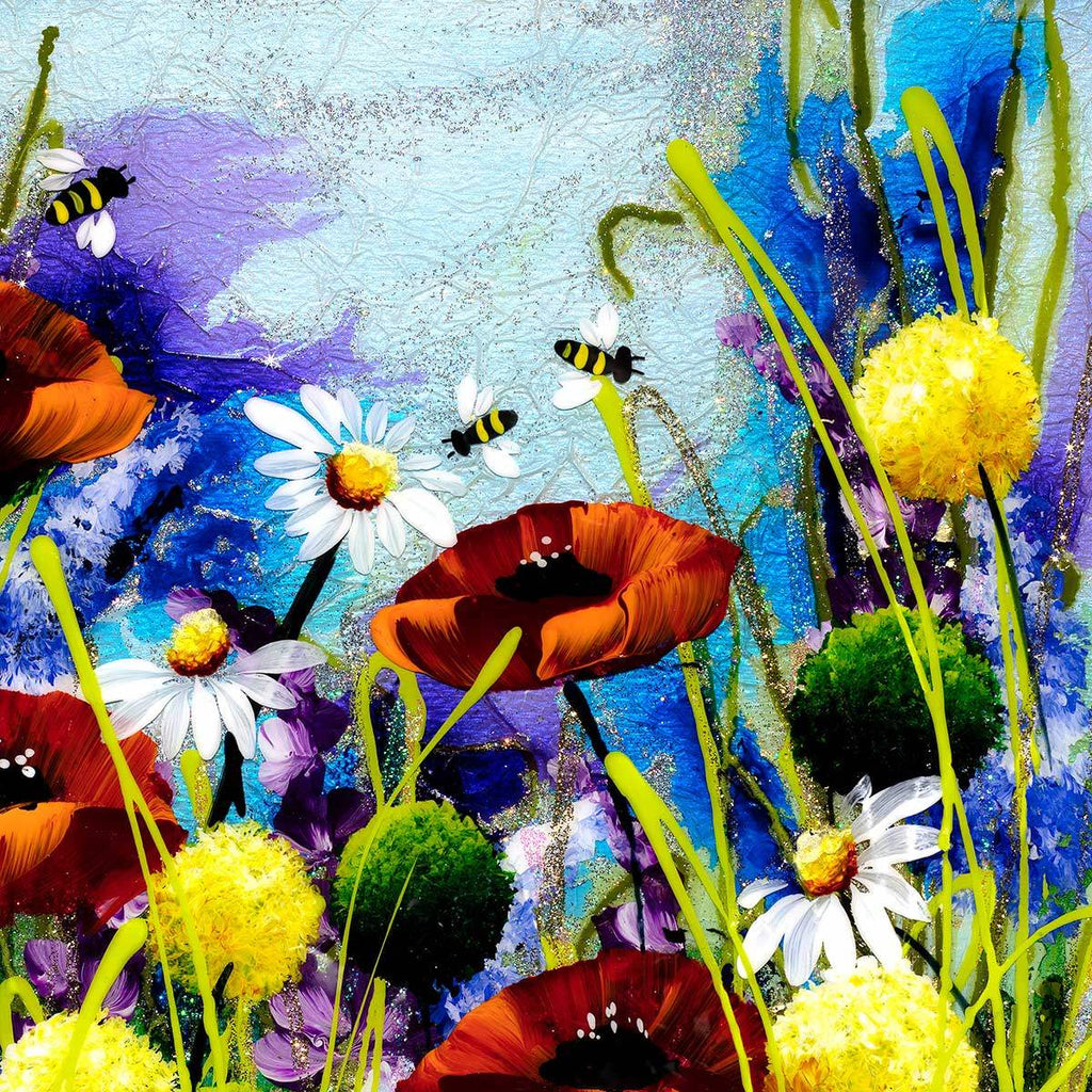 In The Meadow II - Original - SOLD by artist Rozanne Bell - Wyecliffe Galleries