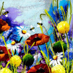 In The Meadow II - Original - SOLD by artist Rozanne Bell - Wyecliffe Galleries