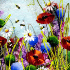 In The Meadow III - Original - SOLD by artist Rozanne Bell - Wyecliffe Galleries