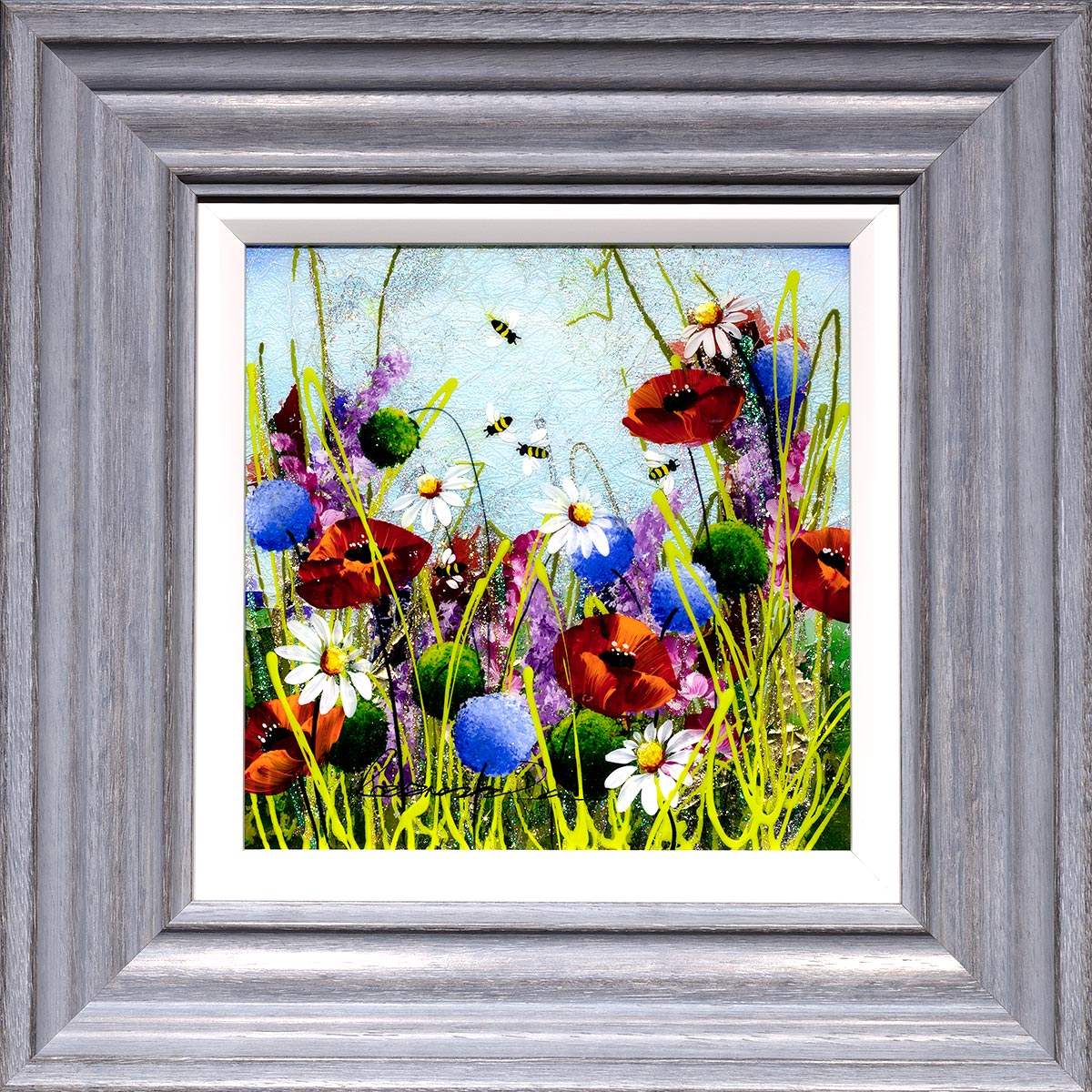 In The Meadow III - Original - SOLD by artist Rozanne Bell - Wyecliffe Galleries
