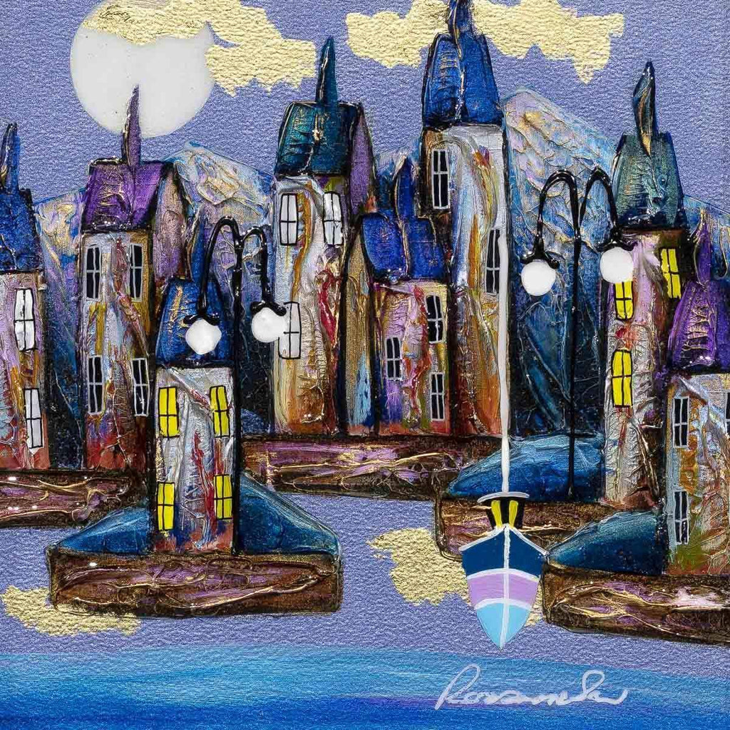 In The Moonlight - Original - SOLD by artist Rozanne Bell - Wyecliffe Galleries