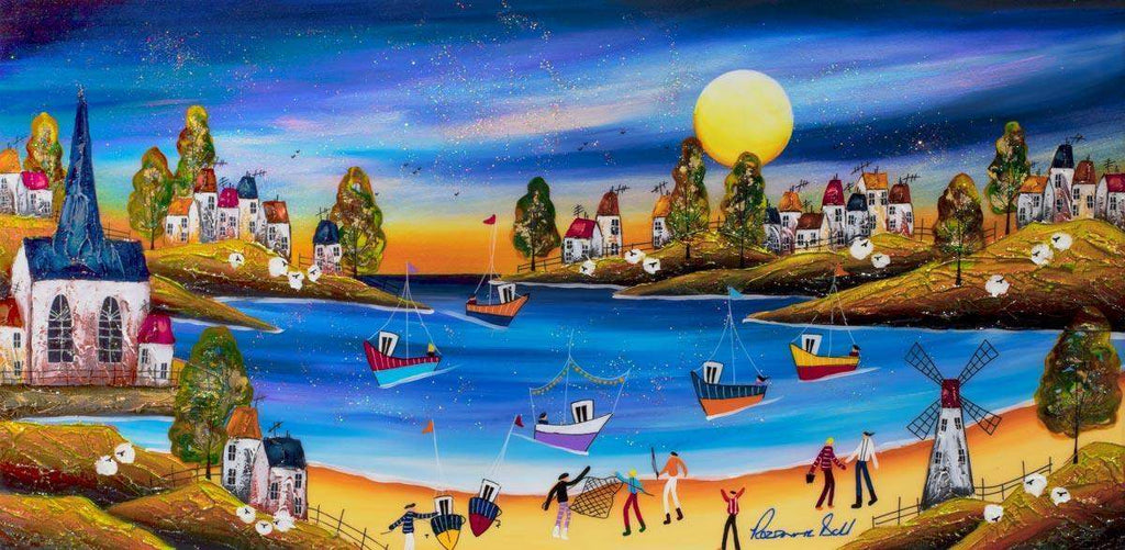 Indigo Bay - SOLD by artist Rozanne Bell - Wyecliffe Galleries