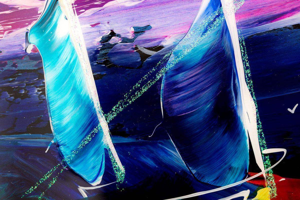 Indigo Storm - Original - SOLD by artist Rozanne Bell - Wyecliffe Galleries