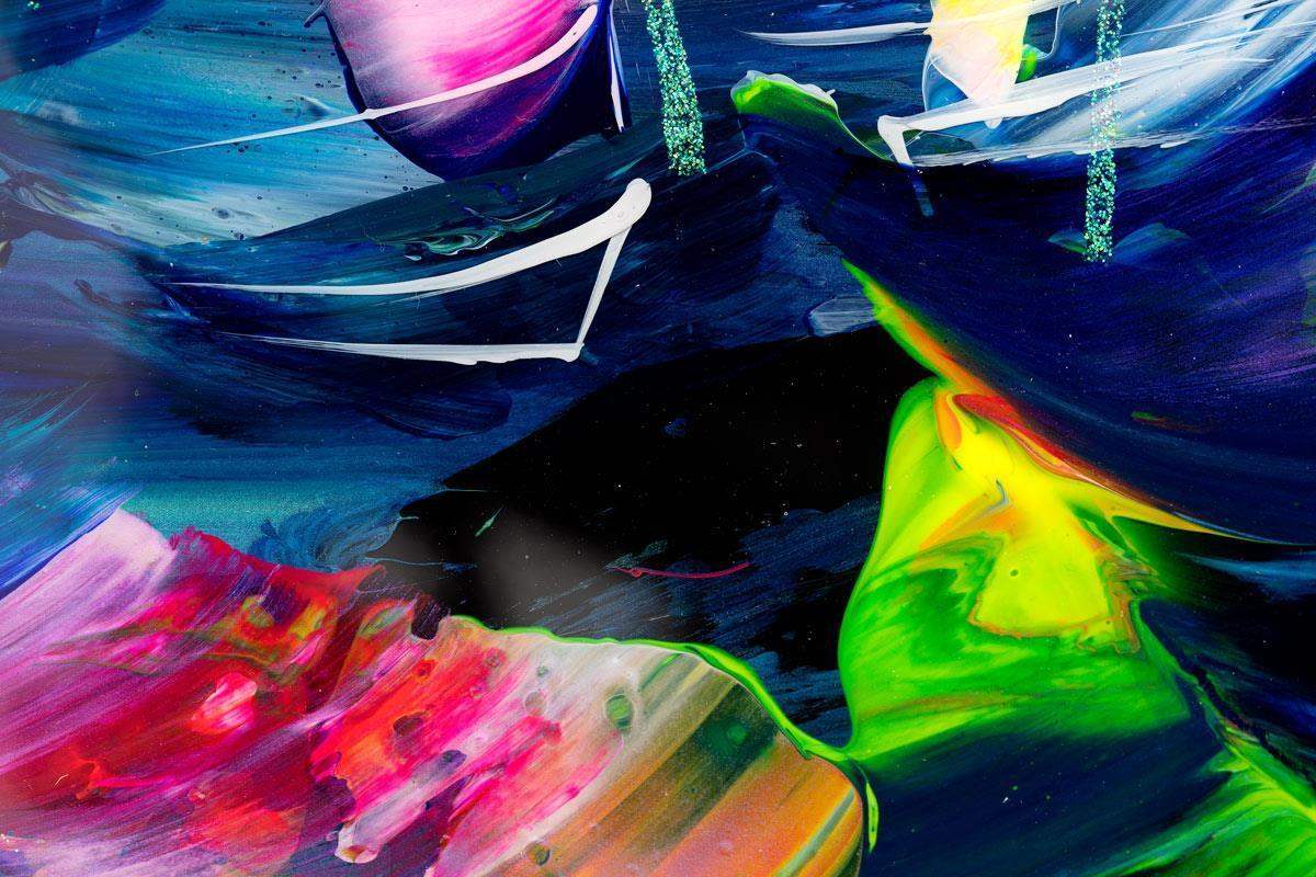 Indigo Storm - Original - SOLD by artist Rozanne Bell - Wyecliffe Galleries