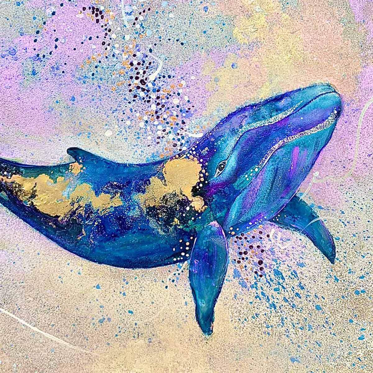 Into The Deep - Original - SOLD by artist Rozanne Bell - Wyecliffe Galleries