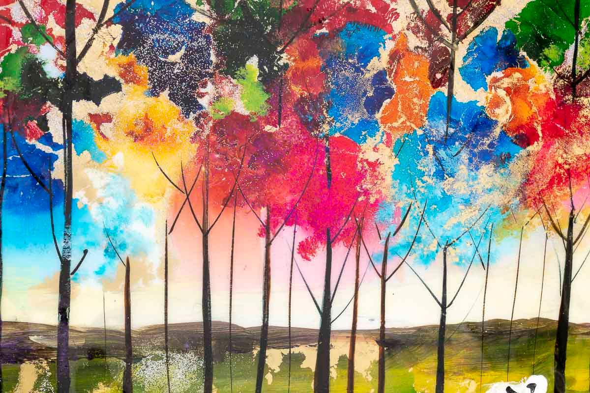 Into The Forest - Original - SOLD by artist Rozanne Bell - Wyecliffe Galleries