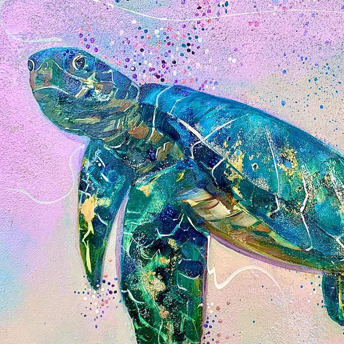 Into The Sea - Original - SOLD by artist Rozanne Bell - Wyecliffe Galleries