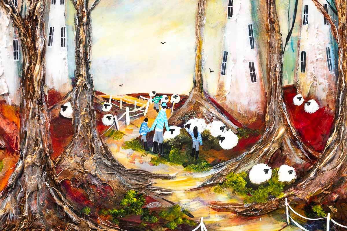 Into the Woods - Original - SOLD by artist Rozanne Bell - Wyecliffe Galleries