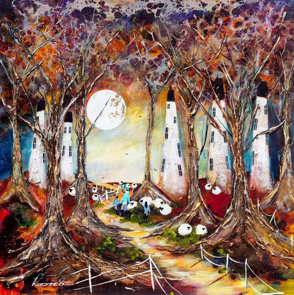 Into the Woods - Original - SOLD by artist Rozanne Bell - Wyecliffe Galleries