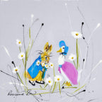 Jemima Puddle Duck & Peter Rabbit - Original - SOLD by artist Rozanne Bell - Wyecliffe Galleries