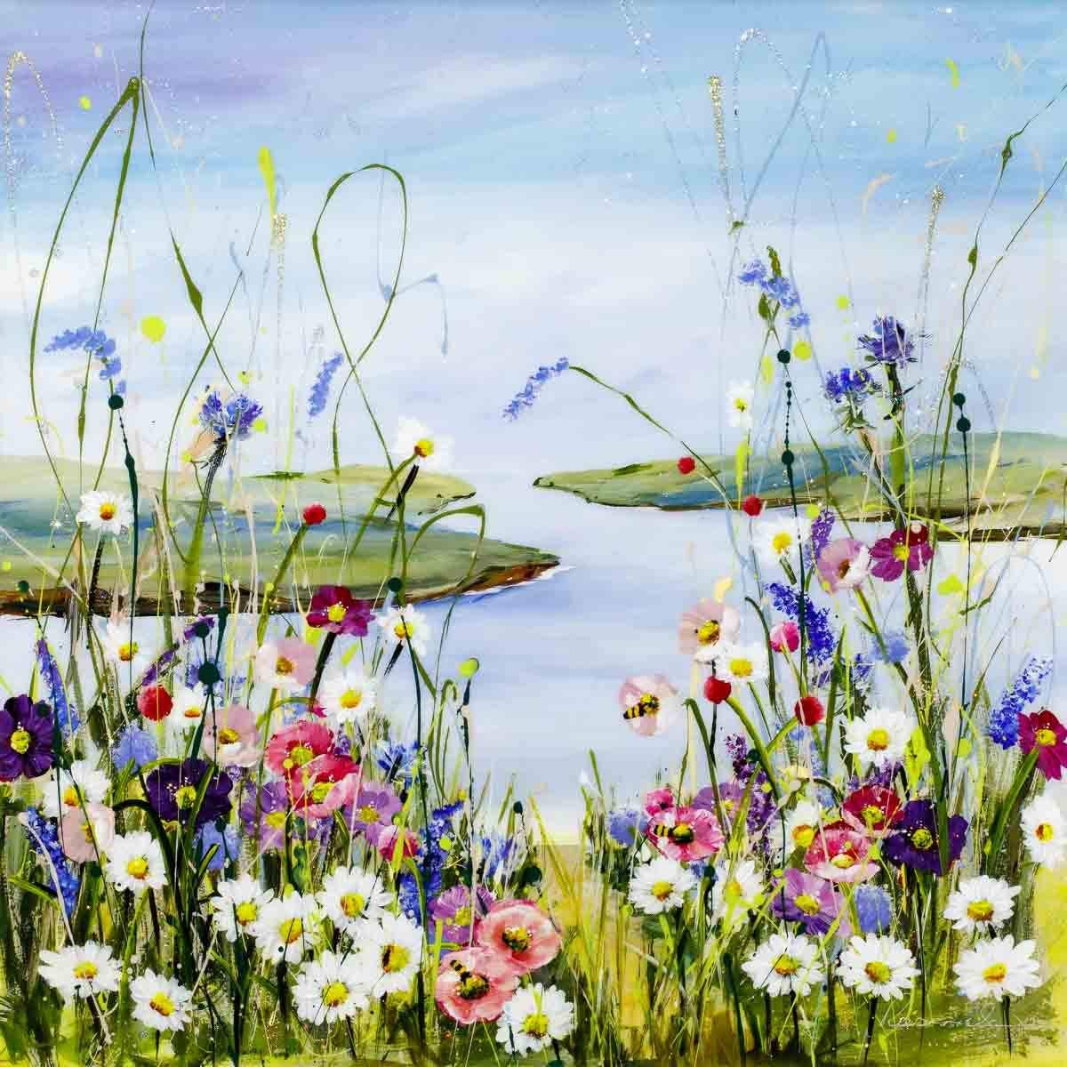 Lakeside View - Original - SOLD by artist Rozanne Bell - Wyecliffe Galleries