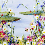 Lakeside View - Original - SOLD by artist Rozanne Bell - Wyecliffe Galleries