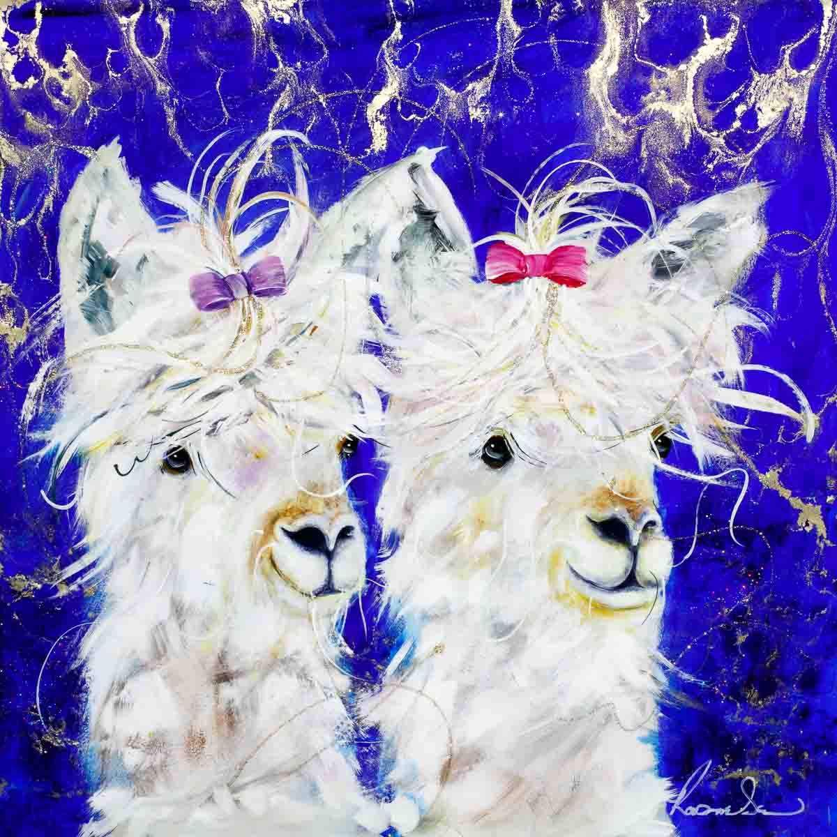 Lana and Lacey - Original - SOLD by artist Rozanne Bell - Wyecliffe Galleries