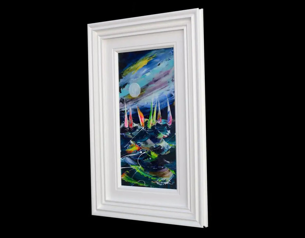 Late Night Racing - Original - SOLD by artist Rozanne Bell - Wyecliffe Galleries