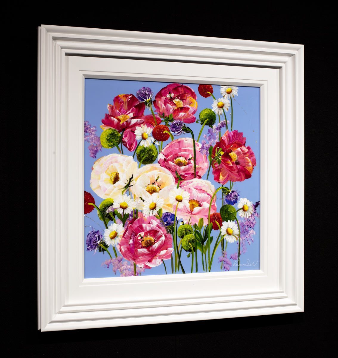 Lavender Bloom - Original Rozanne Bell Framed