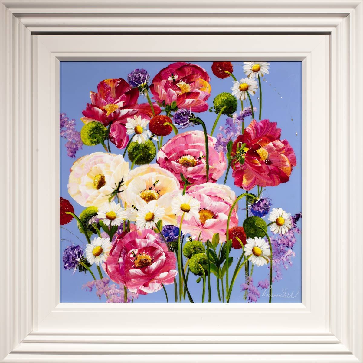 Lavender Bloom - Original Rozanne Bell Framed