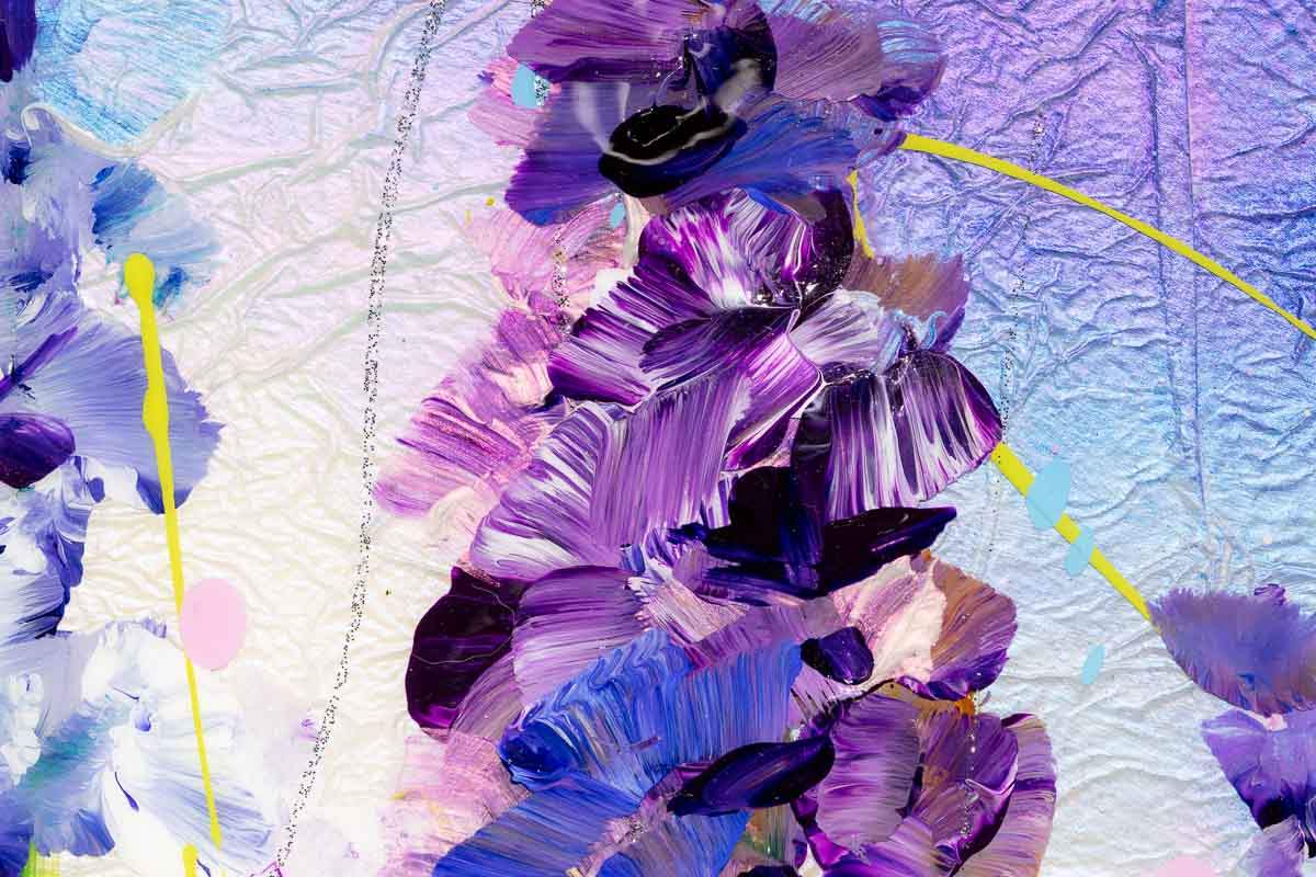 Lupin Fields - SOLD by artist Rozanne Bell - Wyecliffe Galleries