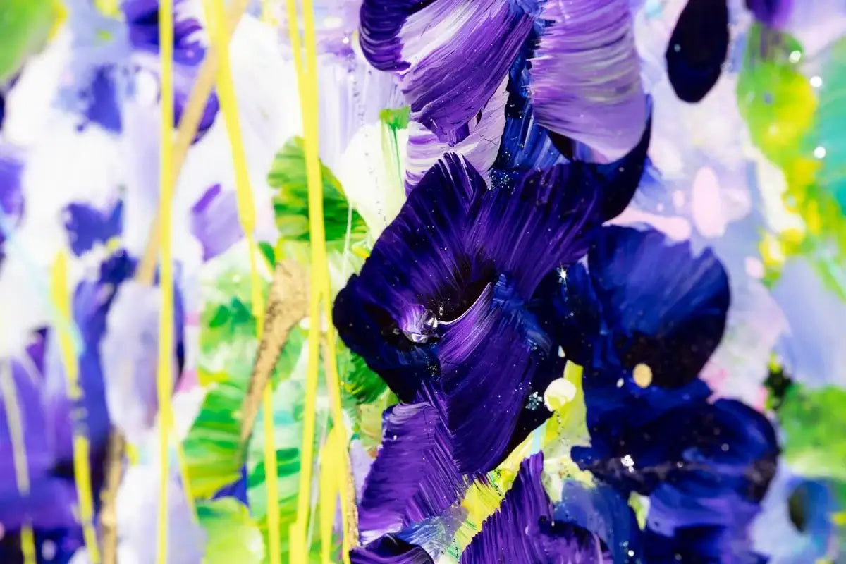 Lupin Fields - SOLD by artist Rozanne Bell - Wyecliffe Galleries