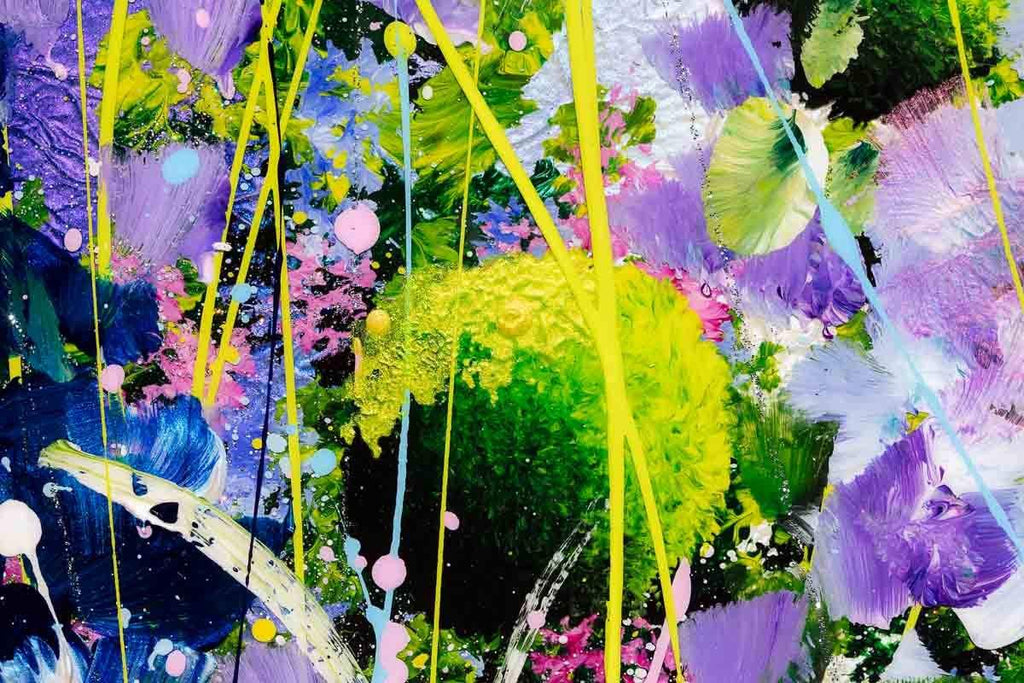 Lupin Fields - SOLD by artist Rozanne Bell - Wyecliffe Galleries