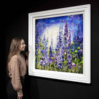 Lupin Fields - SOLD by artist Rozanne Bell - Wyecliffe Galleries