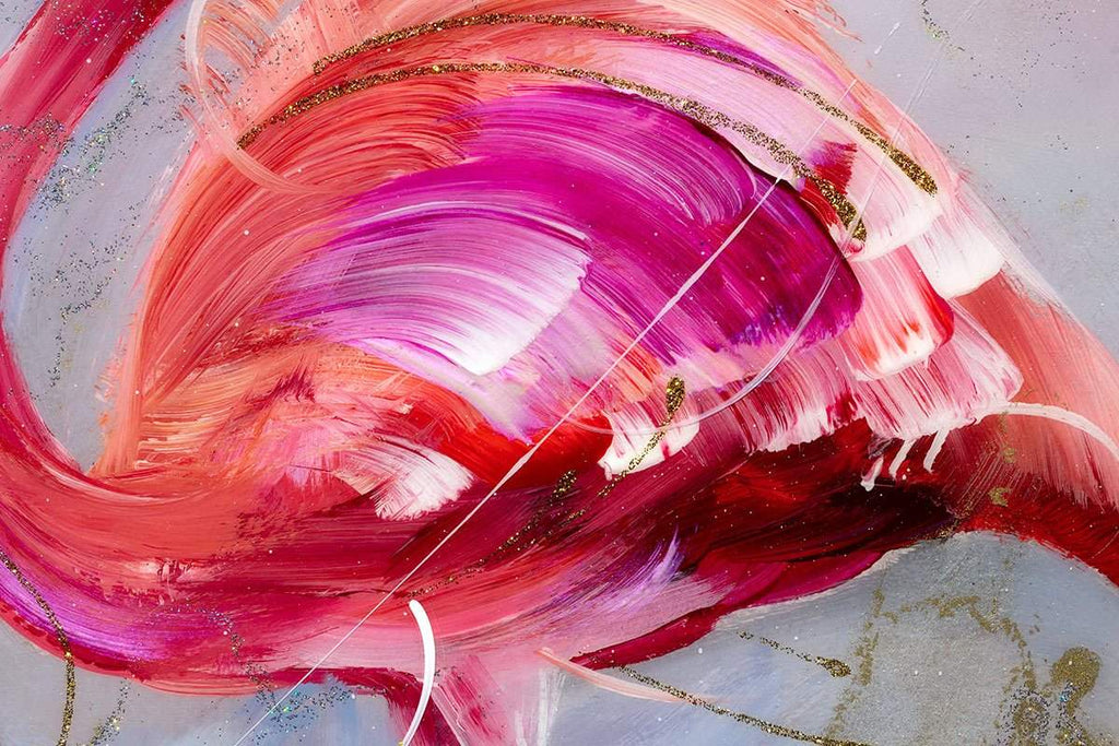 Let's Flamingle - Original - SOLD by artist Rozanne Bell - Wyecliffe Galleries