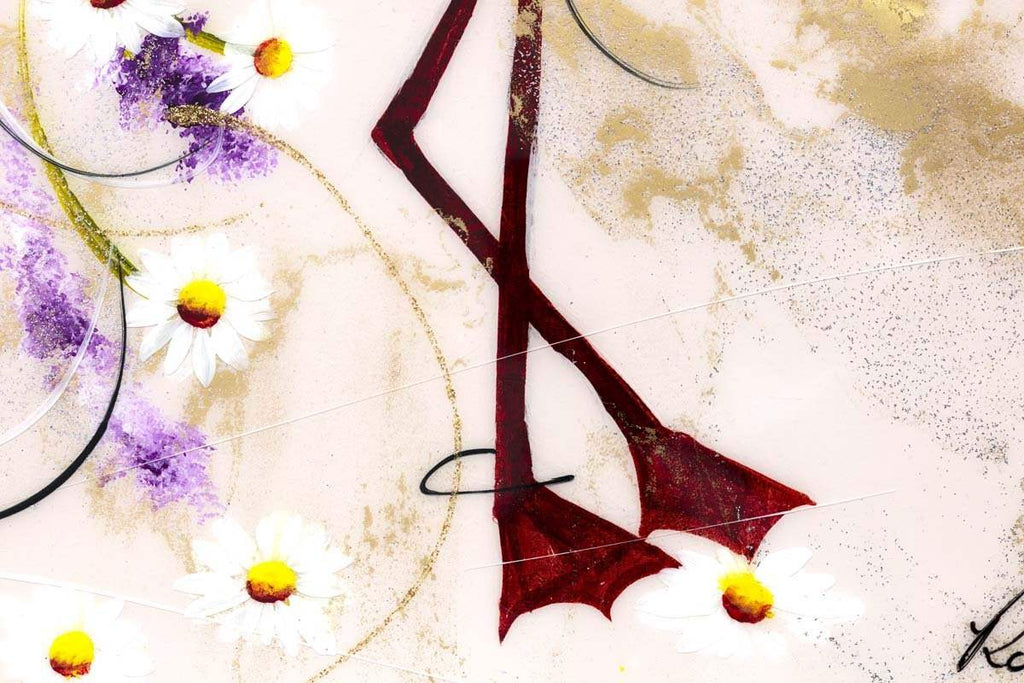 Let's Flamingo - Original - SOLD by artist Rozanne Bell - Wyecliffe Galleries