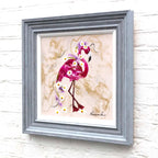 Let's Flamingo - Original - SOLD by artist Rozanne Bell - Wyecliffe Galleries