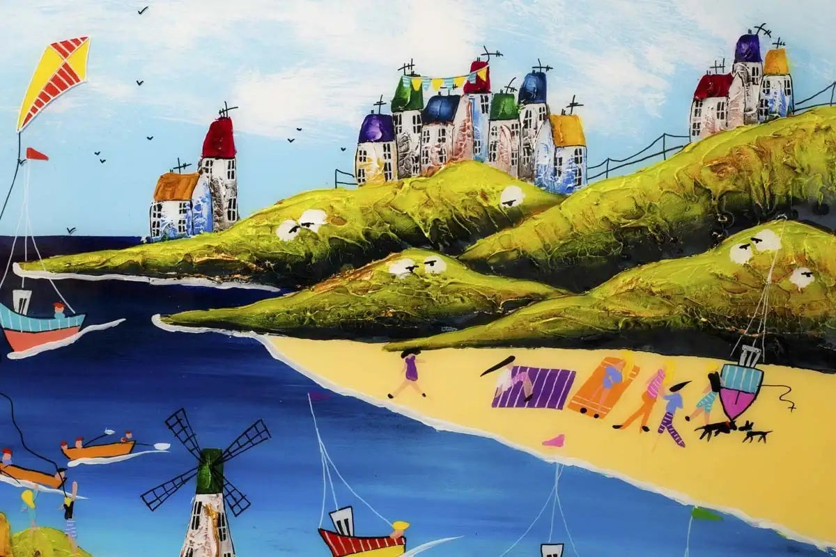 Let's Go Fly A Kite - SOLD by artist Rozanne Bell - Wyecliffe Galleries