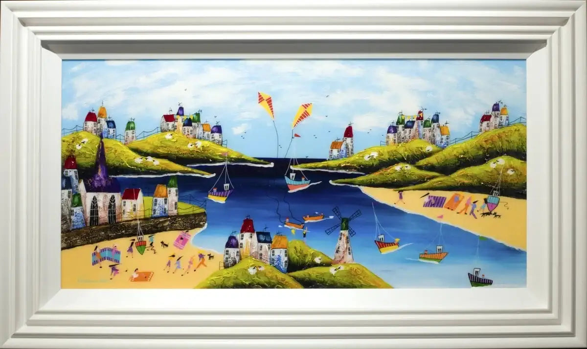 Let's Go Fly A Kite - SOLD by artist Rozanne Bell - Wyecliffe Galleries