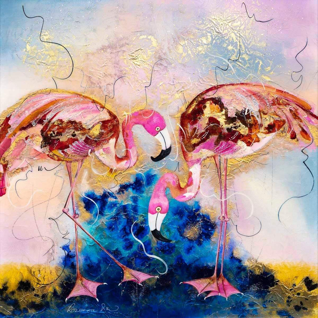 Let's Play Croquet - Original - SOLD by artist Rozanne Bell - Wyecliffe Galleries