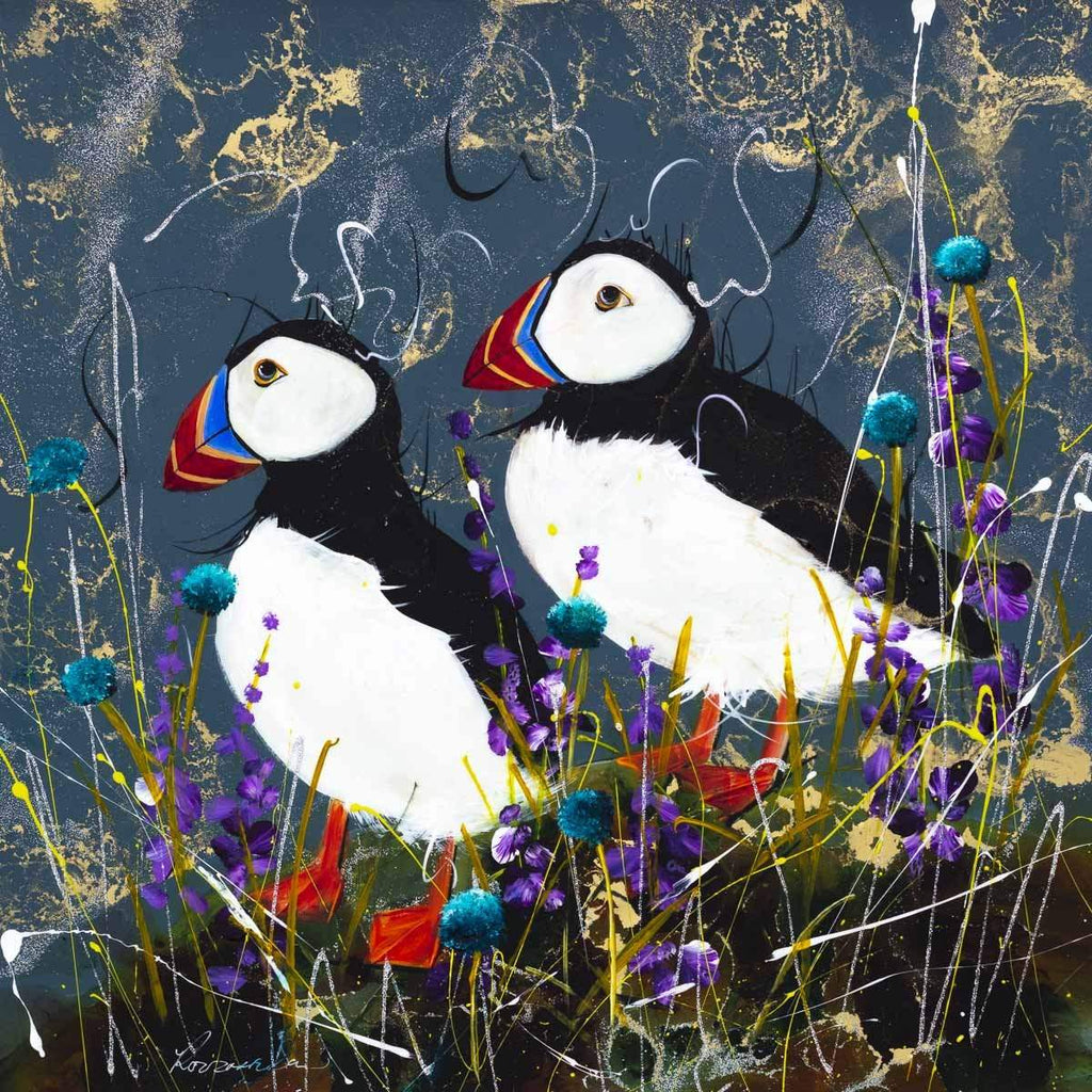 Let's Puff Together - Original - SOLD by artist Rozanne Bell - Wyecliffe Galleries