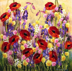 Lilac Posy - SOLD by artist Rozanne Bell - Wyecliffe Galleries