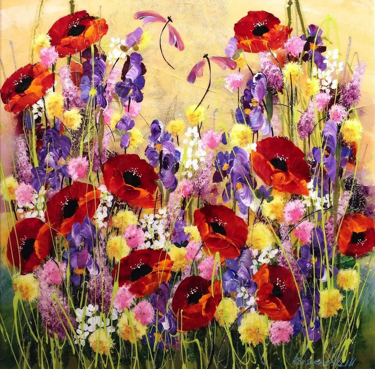 Lilac Posy - SOLD by artist Rozanne Bell - Wyecliffe Galleries