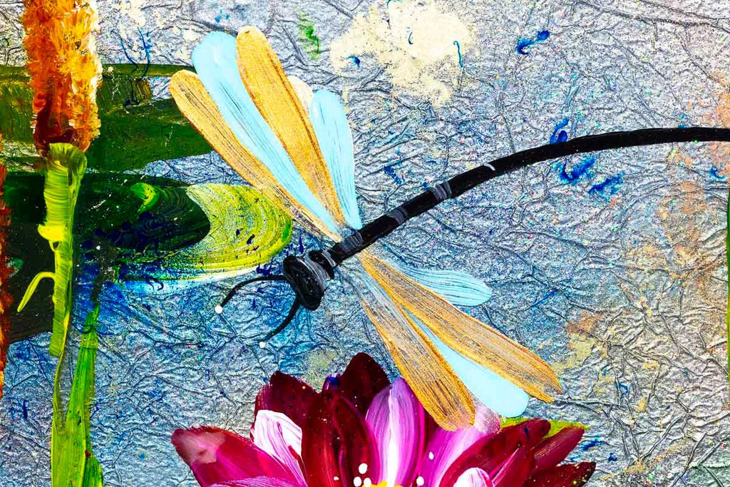 Lily pond - Original - SOLD by artist Rozanne Bell - Wyecliffe Galleries