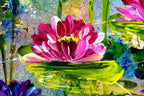 Lily pond - Original - SOLD by artist Rozanne Bell - Wyecliffe Galleries
