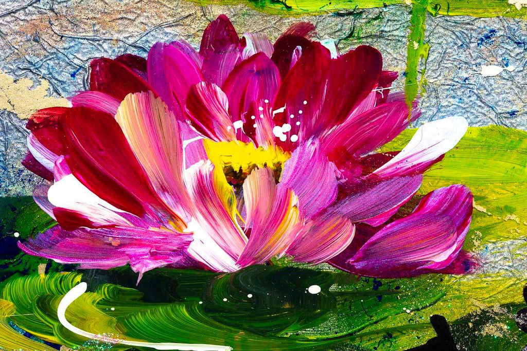 Lily pond - Original - SOLD by artist Rozanne Bell - Wyecliffe Galleries