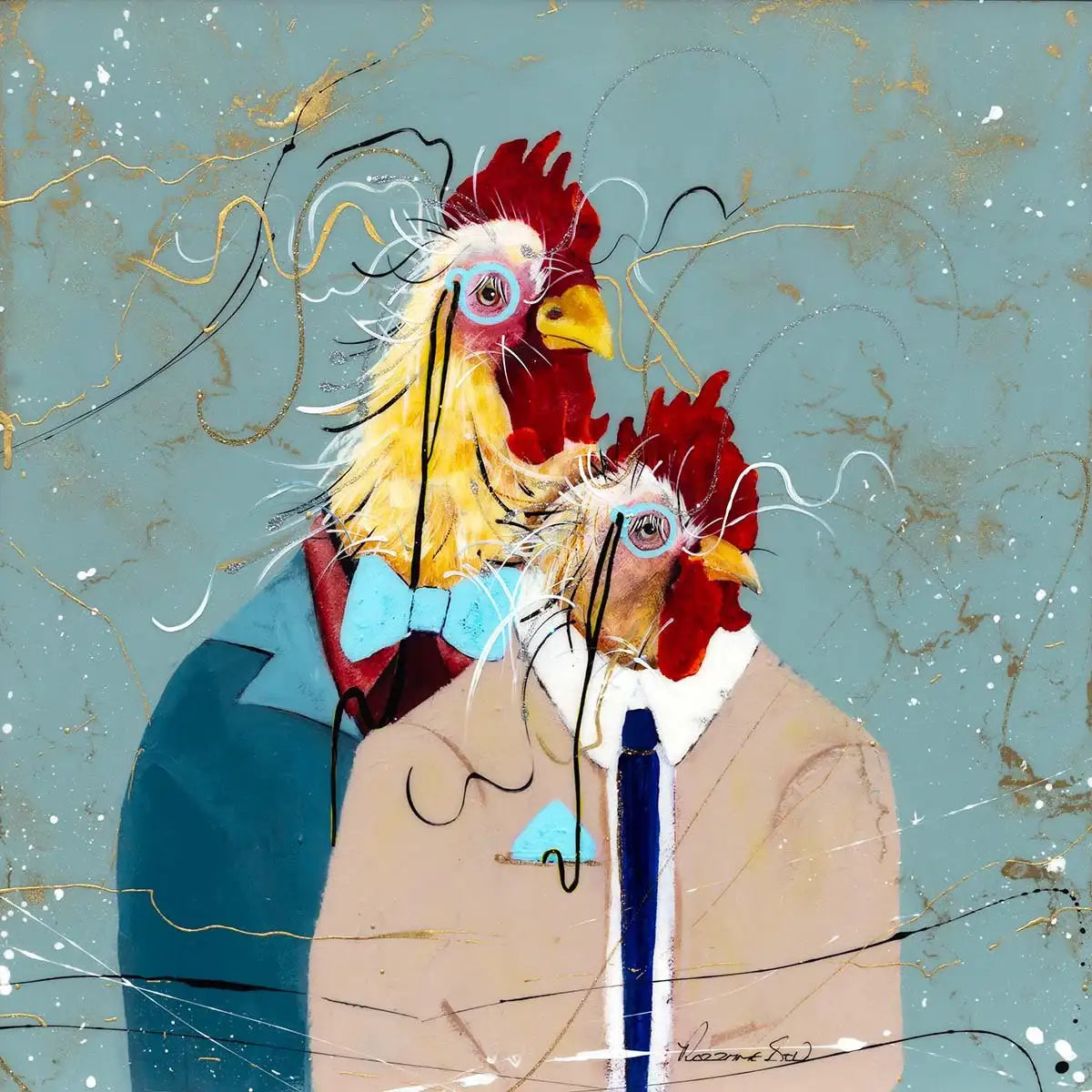 Little and Large - Original - SOLD by artist Rozanne Bell - Wyecliffe Galleries