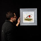 Little Robin Redbreast - Original - SOLD by artist Rozanne Bell - Wyecliffe Galleries