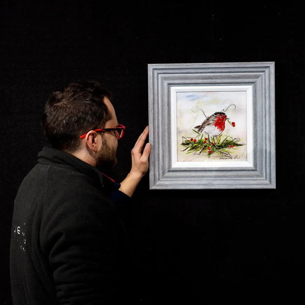 Little Robin Redbreast - Original - SOLD by artist Rozanne Bell - Wyecliffe Galleries